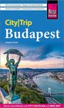 „City|Trip Budapest“, Gergely Kispál, mit Statue und Panoramablick auf Budapest und die Donau, Werbung für Reiseführer.