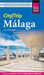 Reiseführer-Cover: "City|Trip Málaga" von Hans-Jürgen Fründt, sonnige Promenade mit Schiffen und Palmen, blauem Himmel.