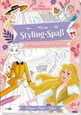 : Disney Prinzessin: Mein Styling-Spaß mit Stickern zum Ausmalen - Stickern - Malen - Stylen, Buch