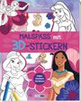 : Disney Prinzessin: Malspaß mit 3D-Stickern, Buch