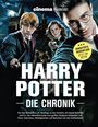 "Cinema präsentiert Harry Potter - Die Chronik. Erweiterte Neuauflage: Jetzt 240 Seiten." Drei Jugendliche mit Zauberstäben.