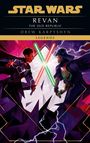 „Star Wars: Revan, The Old Republic, Drew Karpyshyn, Legends.“ Illustration zweier Lichtschwertkämpfer in dynamischer Pose.