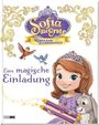 „Sofia die Erste: Königliche Zauberschule – Eine magische Einladung“. Illustration: Mädchen mit Krone und Hase.