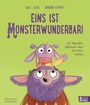 Text: "Eins ist monsterwunderbar! Ein liebevolles Bilderbuch über Ein-Kind-Familien." Illustration: Zwei fröhliche Monster.