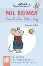 "Mit Reimen durch den Kita-Tag", Wilma Wochenwurm oben, Maus mit Schal, Sonne, 30 Karten für Morgenkreis und Alltagsrituale.