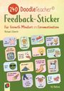 "240 DoodleTeacher® Feedback-Sticker für Growth Mindset und Lernmotivation" von Michael Elberth, 16 Motive; fröhliche Designs.