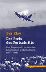 „Eva Klay: Der Preis des Fortschritts.“ Flugzeug im Sturzflug, Menschenmenge im Hintergrund.