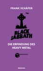 Text: "Frank Schäfer", "Black Sabbath", "Die Erfindung des Heavy Metal", "Pop Geschichte", "Wallstein". Cover in Lila.