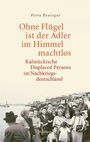 "Petra Reategui: Ohne Flügel ist der Adler im Himmel machtlos. Kalmückische Displaced Persons im Nachkriegsdeutschland." Im Hintergrund eine historische Aufnahme von Menschen an einem Flussufer.