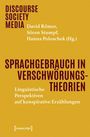 "SPRAUCHGEBRAUCH IN VERSCHWÖRUNGSTHEORIEN. Linguistische Perspektiven auf konspirative Erzählungen." Gelber Hintergrund.