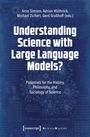 Titel: "Understanding Science with Large Language Models?" Autoren: Arno Simons u.a. Blauer Hintergrund mit Diagrammen.