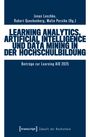 Titel: "Learning Analytics, Artificial Intelligence und Data Mining in der Hochschulbildung". Dunkelblaues Design.