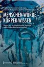 „Menschen-Würde – Körper-Wissen“, Buchcover mit blauer abstrakter Kunst und Autorenangaben oben.