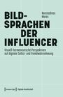 "BILD-SPRACHEN DER INFLUENCER" und "Konstadinos Maras" in schwarzer Schrift auf hellgrünem Hintergrund. 