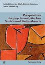 Text: "Perspektiven der psychoanalytischen Sozial- und Kulturtheorie." Illustration mit abstrakten Formen in Rot und Braun.