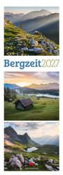 "Bergzeit 2027." Drei Landschaftsbilder mit Bergen und Wiesen sowie ein rotes Logo mit der Aufschrift "ACKERMANN".