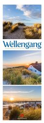 „Wellengang. Ein Spaziergang entlang der Küste. Kalender 2027.“ Dünen, Haus und Strandkörbe bei Sonnenuntergang.