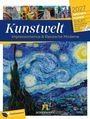 Kunstwelt 2027 Wochenplaner, Impressionismus & Klassische Moderne. Illustration von "Sternennacht" mit anderen Gemälden.