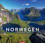„NORWEGEN. Im Land der Mitternachtssonne. 2027. WEINGARTEN“. Majestätische Fjordlandschaft mit Bergen und blauen Seen.