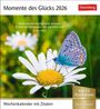 : Momente des Glücks Postkartenkalender 2026 - Wochenkalender mit Zitaten, mit 53 Postkarten, KAL