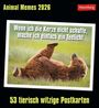 Florent Gallet: Animal Memes Postkartenkalender 2026 - 53 tierisch witzige Postkarten, KAL