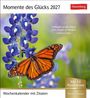 Momente des Glücks Postkartenkalender 2027 - Wochenkalender mit Zitaten, mit 53 Postkarten, KAL