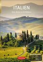 "Italien. Eine Reise in 53 Bildern. Wochenplaner 2027. Ländliche Hügel mit Zypressen und einem Bauernhaus in ruhiger Landschaft."