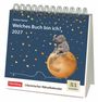"Welches Buch bin ich? 2027" steht oben. Unten: "Literarischer Rätselkalender". Ein Elefant sitzt auf einer goldenen Kugel.