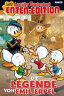 Text: "Lustiges Taschenbuch Enten-Edition Band 95 - Die Legende von Emil Erpel". Eine Comic-Szene mit Entenfiguren.