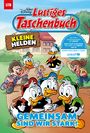 „Lustiges Taschenbuch: Kleine Helden – Gemeinsam sind wir stark!“ Darstellung von Disney-Charakteren und Kindern.