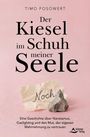 "Der Kiesel im Schuh meiner Seele", ein Zettel mit "Noch", daneben ein Stein, rosa Hintergrund. Schirner Verlag Logo.
