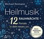 "Michael Reimann, Heilmusik, 12 Rauhnächte, Portale in dein neues Jahr, Basis-Stimmung 432 Hz." Schneeflocken und Blätter.