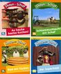 Texte: "Au backe backe Kuchen!", "Schlammschlacht mit Schaf", "Bad mit Tücken", "Der Superheld".  
Illustrationen mit Shaun das Schaf.