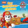 „Der Satellitenabsturz“, „PAW Patrol – Helfer auf vier Pfoten“, zeigt animierte Hunde in Rettungsausrüstung.