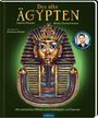 "Das alte Ägypten", Autoren Sabine Klauser, Mirko Drotschmann. Illustration: Pharaonenmaske, Gesicht des Video-Creators in Kreis.