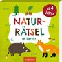 "NATURRÄTSEL im Herbst", "ab 4 Jahren", "arsEdition". Illustration: Wildschwein und Fuchs auf grünem Hintergrund mit Bäumen.
