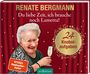 „Renate Bergmann: Du liebe Zeit, ich brauche noch Lametta! 24 Knobelaufgaben.“ Eine fröhliche ältere Frau mit Sektglas.