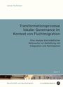 Titel: "Transformationsprozesse lokaler Governance im Kontext von Fluchtmigration". Über hellblauem Hintergrund.