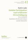 Text: "Gelebte Partizipation nach erfahrener Hirnschädigung." Unten links: Logo der Katholischen Hochschule Nordrhein-Westfalen.