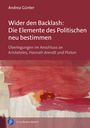 „Wider den Backlash: Die Elemente des Politischen neu bestimmen“, Andrea Günter. Abstraktes rotes Gemälde oben.