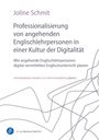 Text: "Joline Schmit, Professionalisierung...Digitalität". 
Abstrakte Linien, blaues Verlag-Logo unten links.