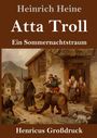 Heinrich Heine, Atta Troll, Ein Sommernachtstraum. Illustration: Menschen, ein Bär und ein Hund in einer ländlichen Szene.