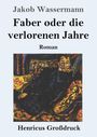 Jakob Wassermann: Faber oder die verlorenen Jahre (Großdruck), Buch