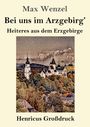 "Max Wenzel, Bei uns im Arzgebirg': Heiteres aus dem Erzgebirge, Henricus Großdruck." Darunter ein Mosaikbild einer Burglandschaft.