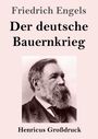 „Friedrich Engels: Der deutsche Bauernkrieg. Henricus Großdruck.“ Ein Porträt eines Mannes mit Bart.