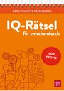 "IQ-Rätsel für zwischendurch", "Der ultimative Rätselblock", "Für Profis", orange Hintergrund, diverse Symbole.