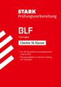 Text: "STARK Prüfungsvorbereitung", "BLF Thüringen", "Chemie 10. Klasse". Rotes Cover mit weißen Linien links.