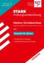 "2027 Stark Prüfungsvorbereitung Mittlerer Schulabschluss NRW Deutsch 10. Klasse. Rot-türkises Design mit Logo."