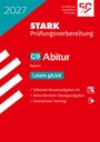 2027 STARK Prüfungsvorbereitung G9 Abitur Bayern Latein gA/eA. Rotes Design mit Symbolen für Training und Übungen.