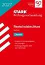 „2027 STARK Prüfungsvorbereitung Realschulabschluss Sachsen Chemie“, roter Hintergrund mit weißem und blauem Text.